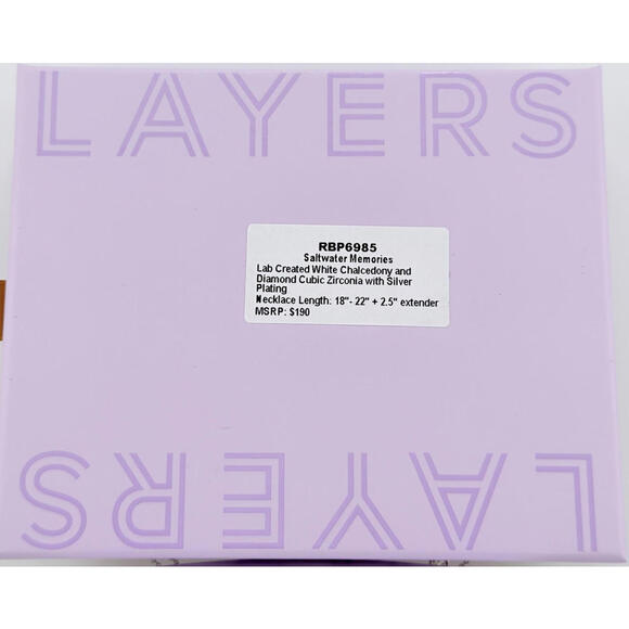 Bomb Party Luxe Layers "Saltwater Memories" Pineapple White Chalcedony Silver - Picture 3 of 3